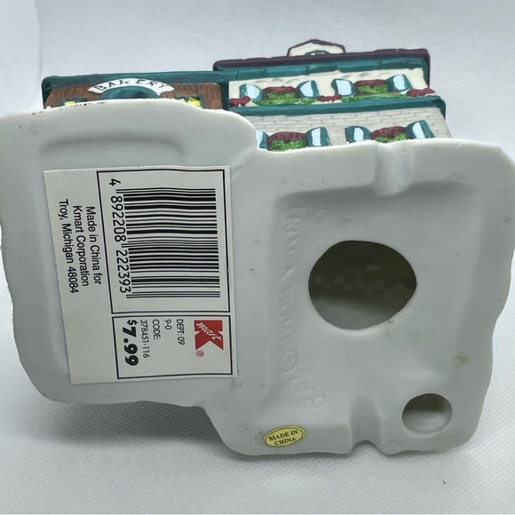 Christmas Village House Physician Office Bakery Collectible Porcelain (8B1) Vtg - Picture 8 of 9